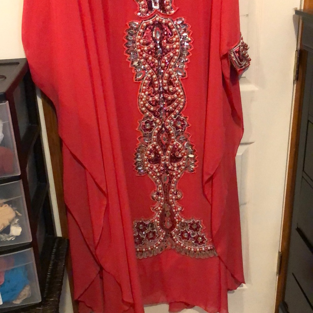 Beaded maxi dress abaya - Picture 4 of 6